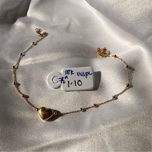 CLOSING SALE: solid yellow gold 18k charm bracelet